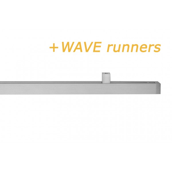 RAILROEDE CUBUS 2 WAVE ALUMINIUM / WIT 20MM