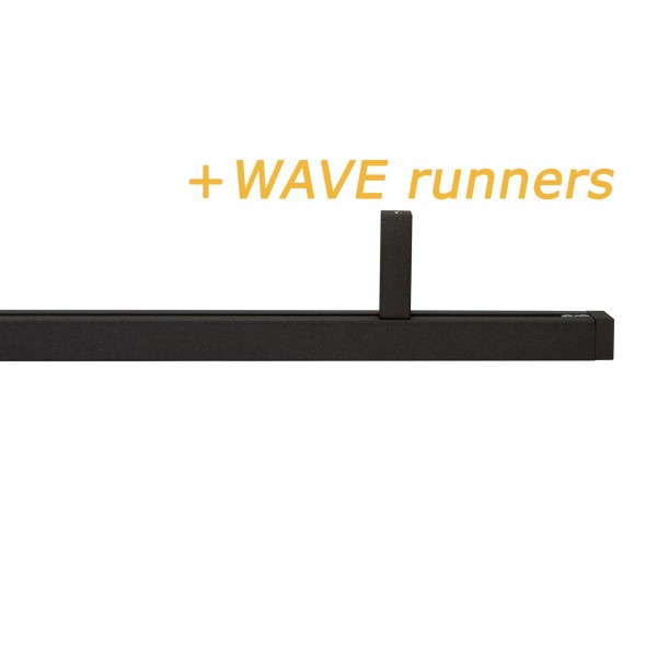 RAILROEDE CUBUS 2 WAVE ANTRACIET / MAT ZWART 20MM