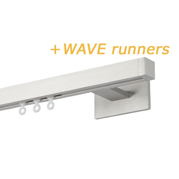 RAILROEDE COMPACT 1 WAVE ALUMINIUM / WIT 20MM