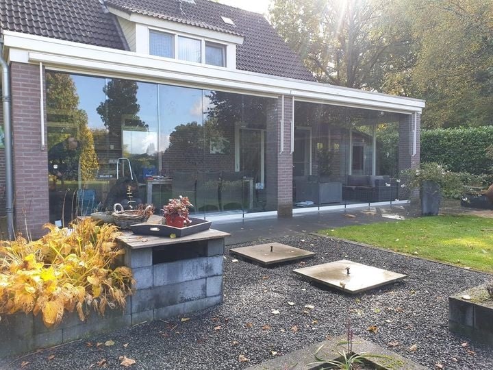 Glas schuifwanden, (Helder Glas) STANDAARD AFMETING PANELEN