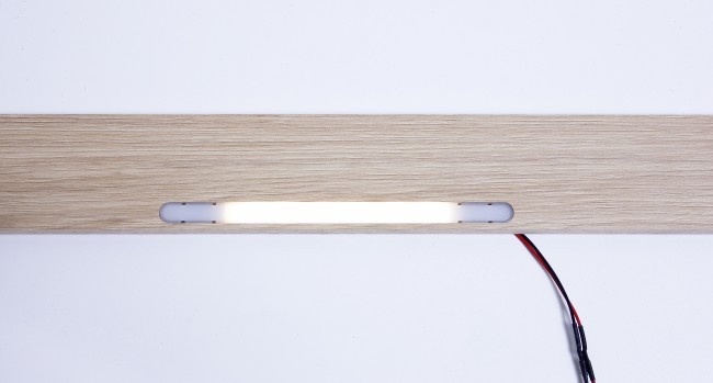 MexForm Led-strip + onderlat in decorkleur met LED-voorbereiding 136cm