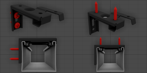 universele bevestiging - black